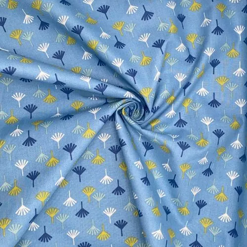 Tissu coton imprimé motif éventail stylisé - Billaud Confection Blendecques (62)